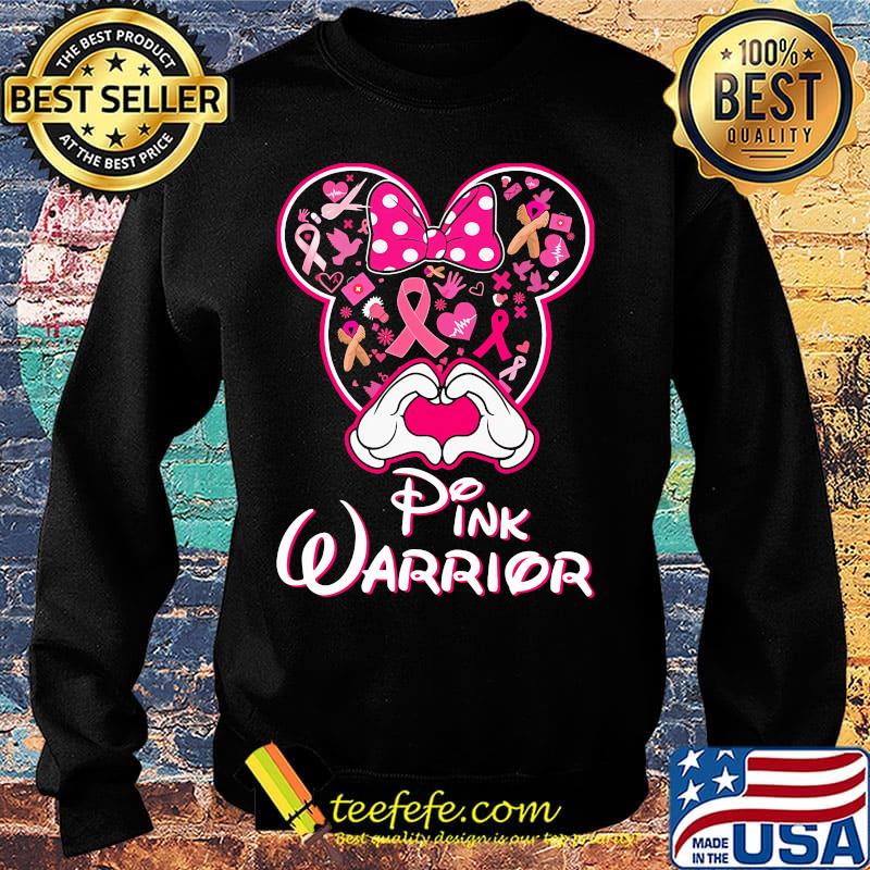 Minnie mouse pink warrior cancer awareness heart s Sweater Minnie mouse pink warrior cancer awareness heart s Sweater