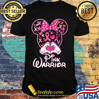 Minnie mouse pink warrior cancer awareness shirt