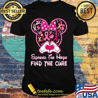 Minnie mouse spread the hope find the cure cancer awareness shirt