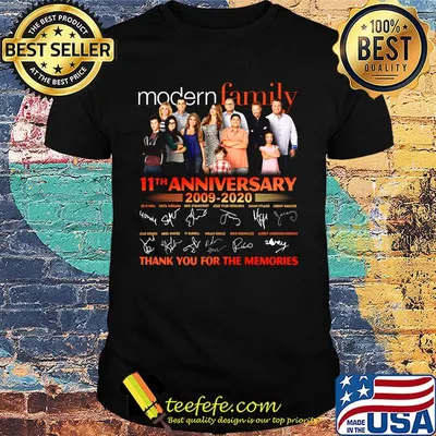 Modern family 11th anniversary 2009 2020 thank you for the memories signatures shirt