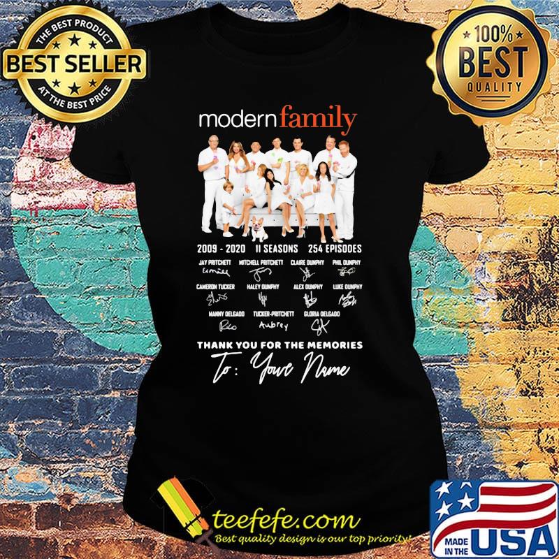 Modern family 2009 2020 11 seasons 254 episodes thank you for the memories to your name signatures s Ladies tee Modern family 2009 2020 11 seasons 254 episodes thank you for the memories to your name signatures s Ladies tee