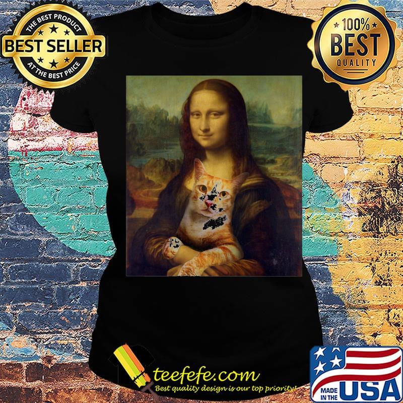 Mona lisa hug cat art s Ladies tee Mona lisa hug cat art s Ladies tee