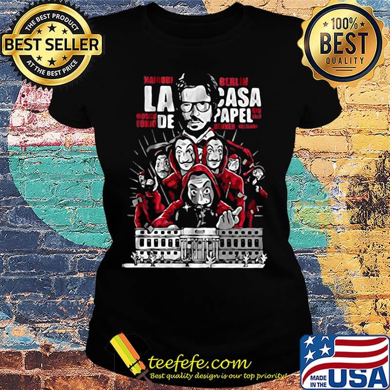 Money heist la casa de papel dali mask bella ciao s Ladies tee Money heist la casa de papel dali mask bella ciao s Ladies tee
