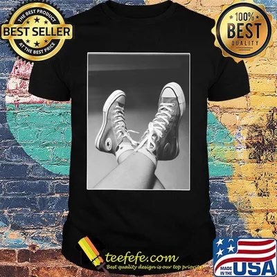 Monochrome converse shoes picture shirt