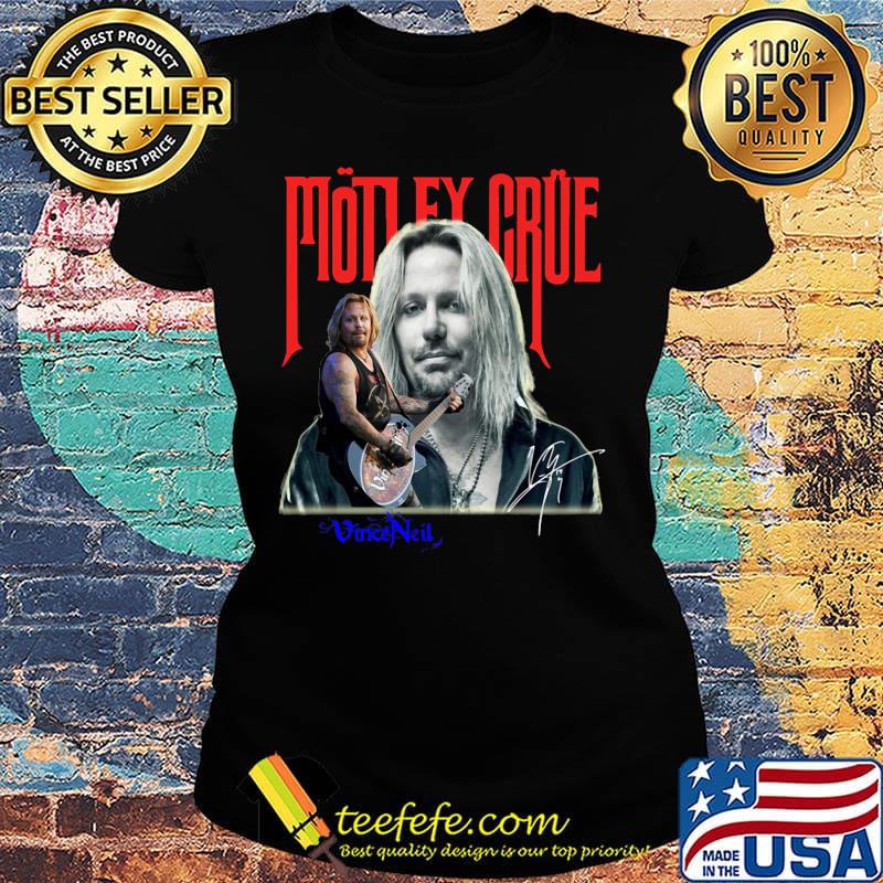Motley crue band vince neil signature s Ladies tee Motley crue band vince neil signature s Ladies tee