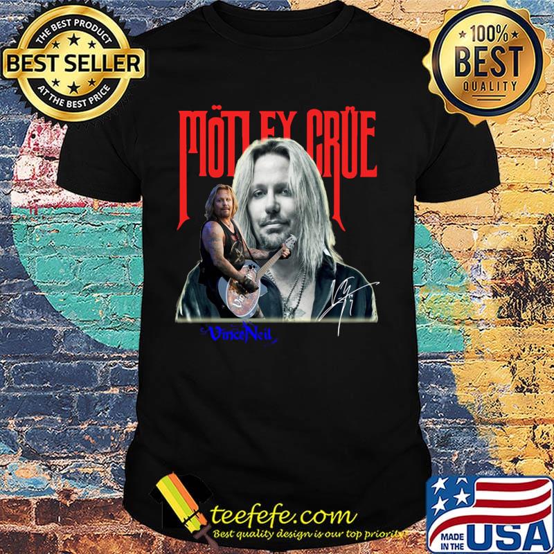 Motley crue band vince neil signature shirt Motley crue band vince neil signature shirt