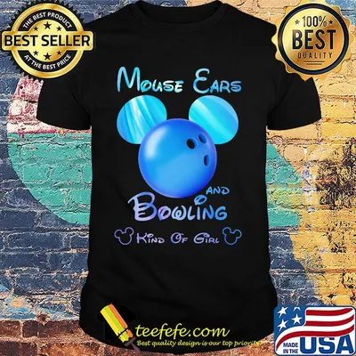 Mouse ears and bowling kind of girl shirt