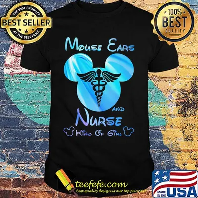 Mouse ears and nurse kind of girl shirt