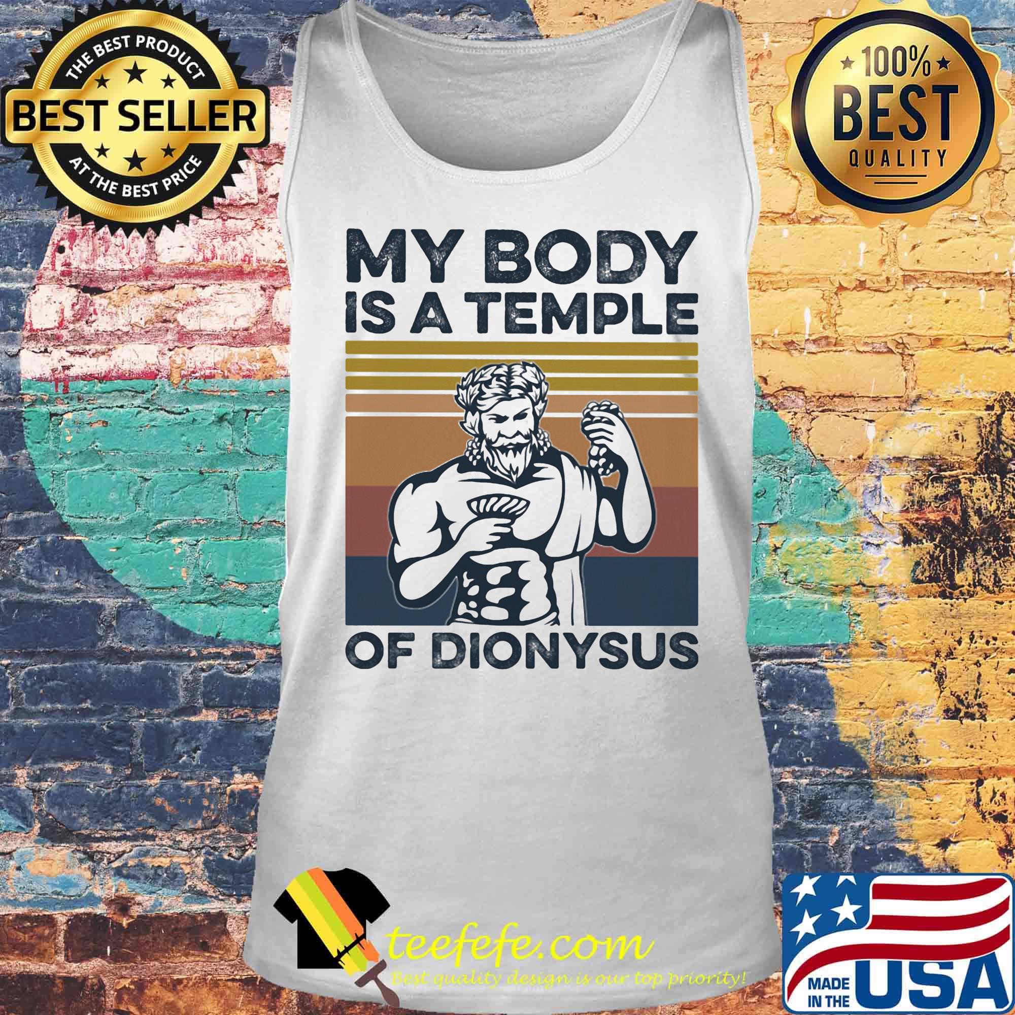 My body is a temple of dionysus vintage retro s Tank top My body is a temple of dionysus vintage retro s Tank top