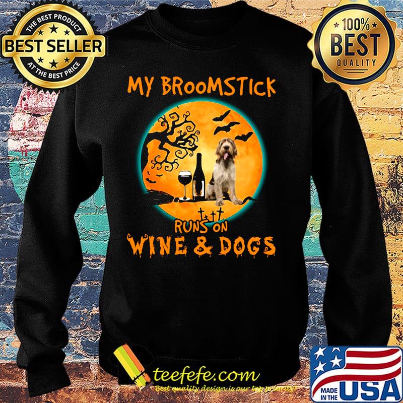 My broomstick runs on wine and dogs moon halloween s Sweater My broomstick runs on wine and dogs moon halloween s Sweater