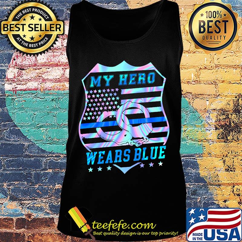 My hero wears blue american flag independence day s Tank top My hero wears blue american flag independence day s Tank top
