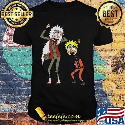 Naruto rick and morty shirt