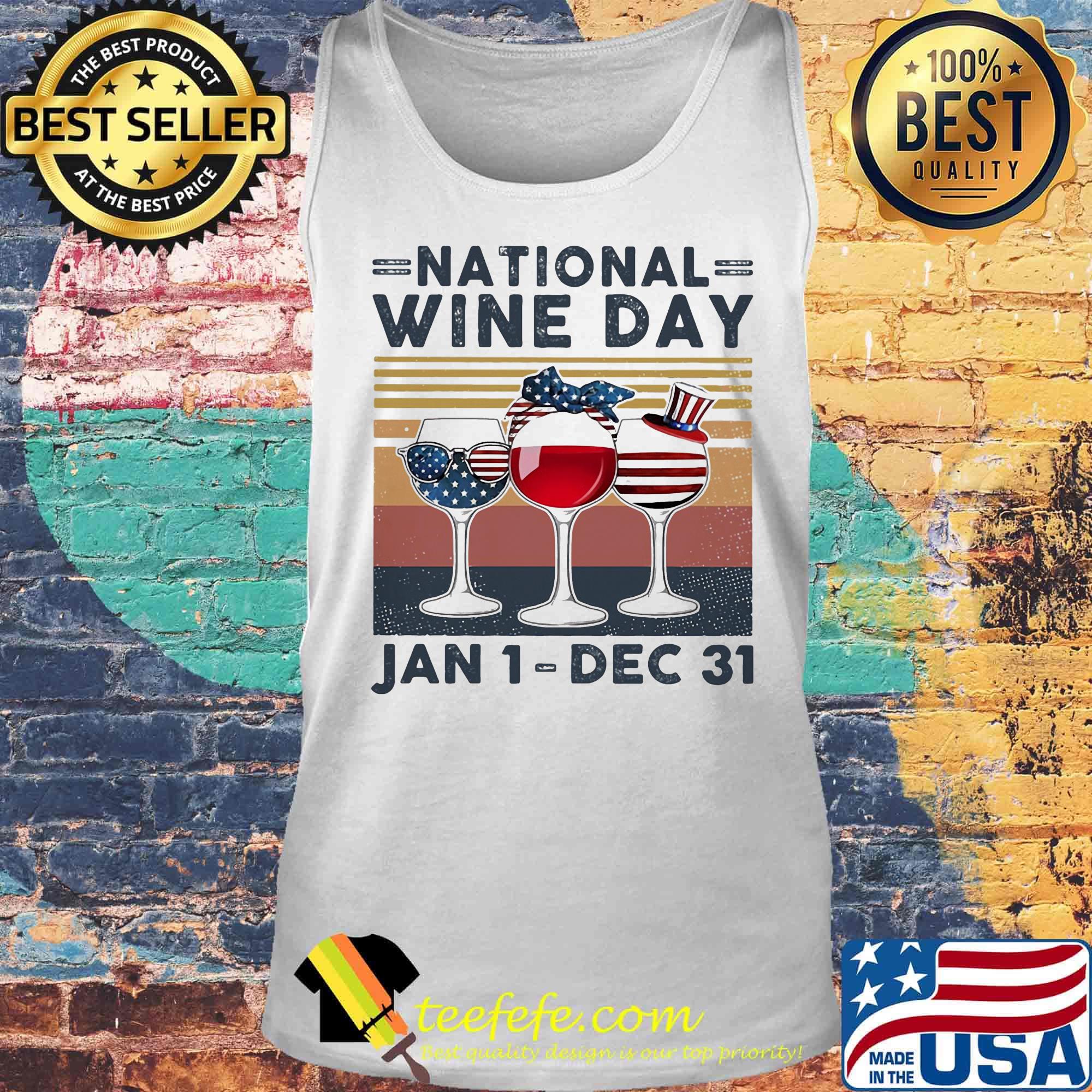 National wine day Jan1-Dec31 American vintage retro s Tank top National wine day Jan1-Dec31 American vintage retro s Tank top