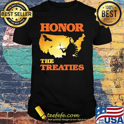 Native honor the treaties sunset shirt
