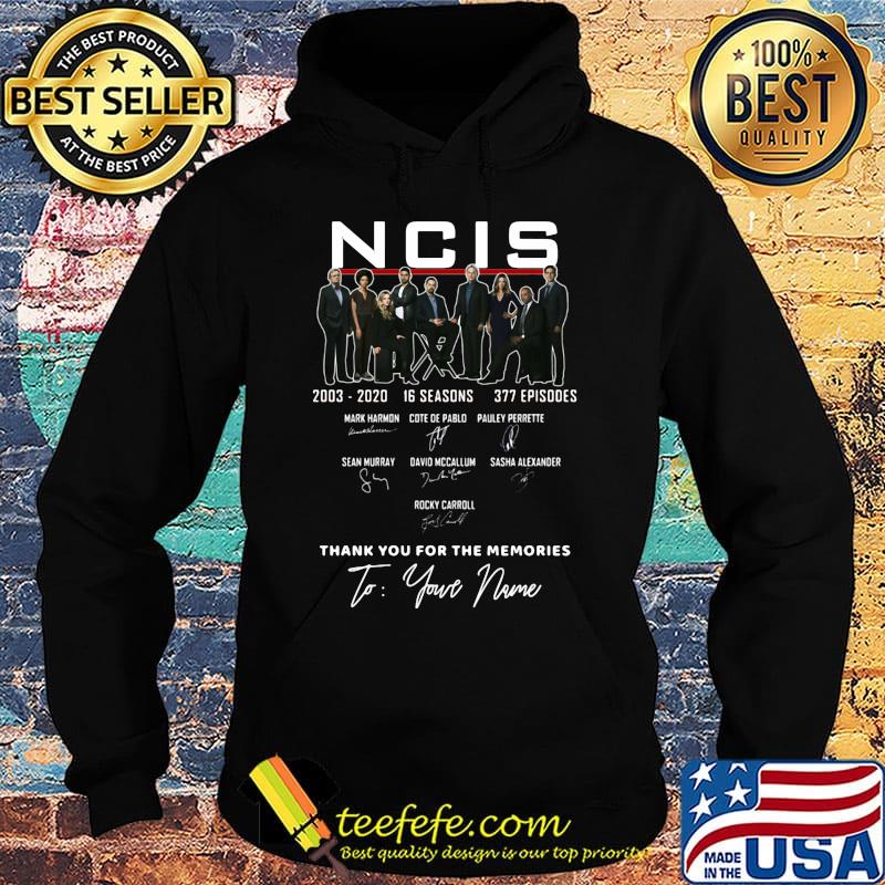 Ncis 2003 2020 16 seasons 377 episodes thank you for the memories signatures s Hoodie Ncis 2003 2020 16 seasons 377 episodes thank you for the memories signatures s Hoodie