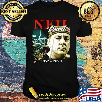 Neil peart drummer 1952 2020 signatures shirt