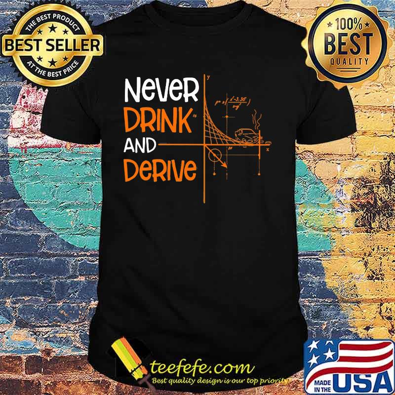 Never drink and derive math shirt Never drink and derive math shirt