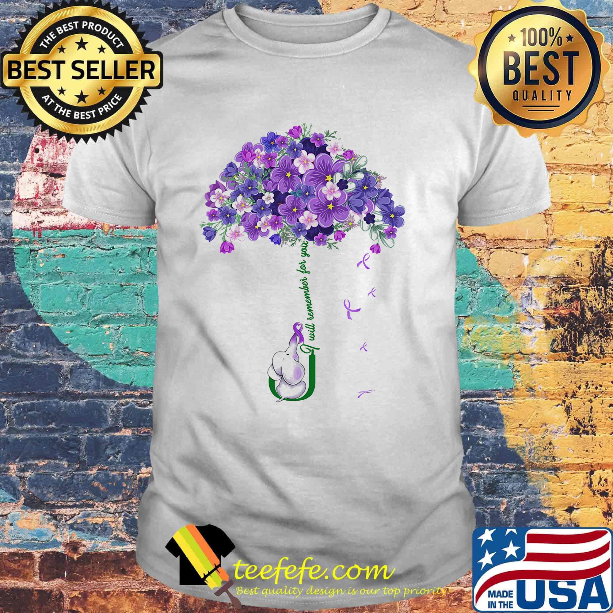 Never Givle Up Purple Rose Elephants Shirt