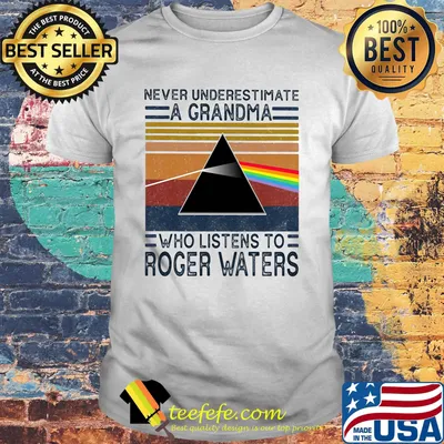 Never underestimate a grandma who listens to roger waters vintage retro shirt