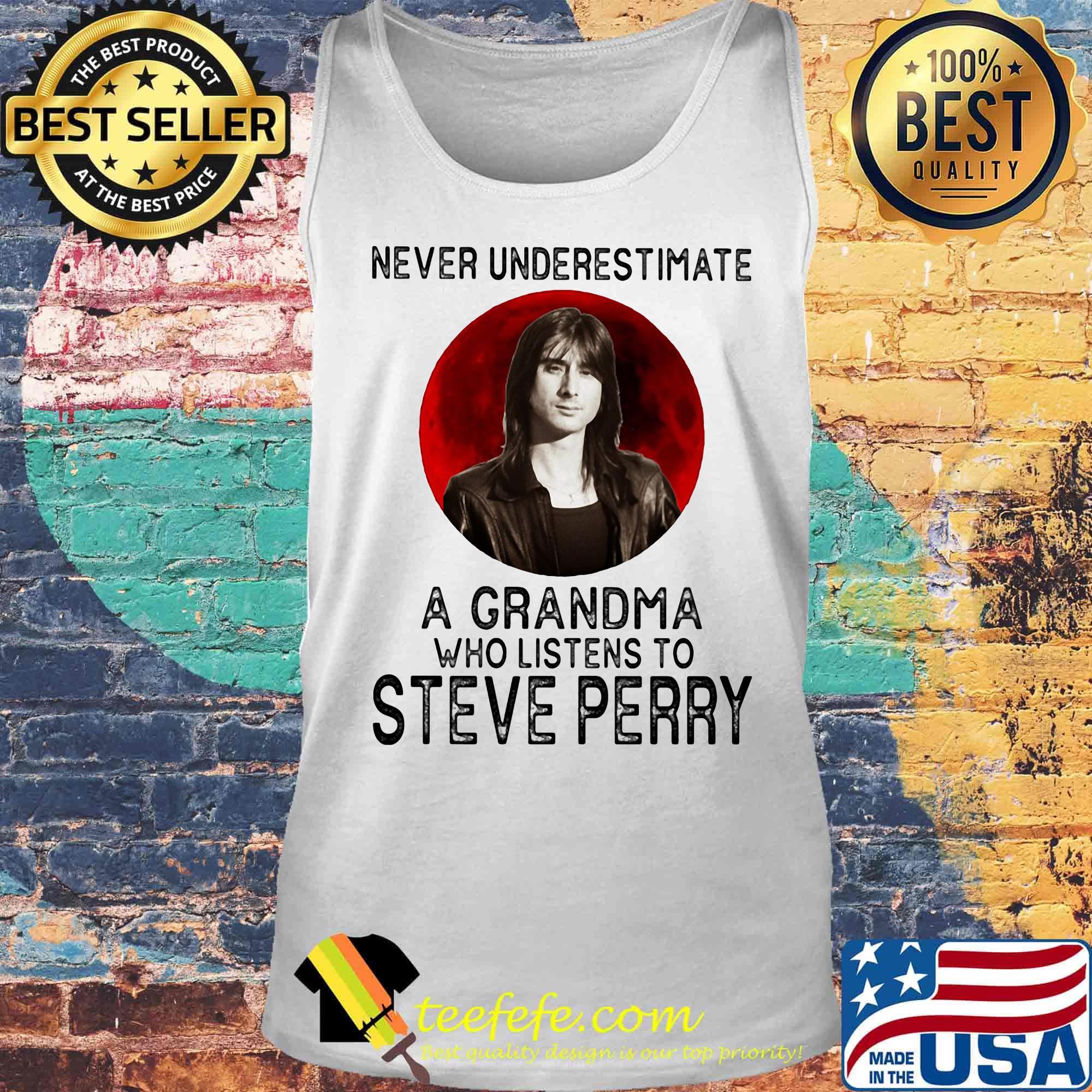 Never underestimate a grandma who listens to steven perry sunset s Tank top Never underestimate a grandma who listens to steven perry sunset s Tank top