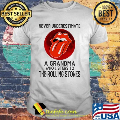 Never underestimate a grandma who listens to the rolling stones sunset shirt