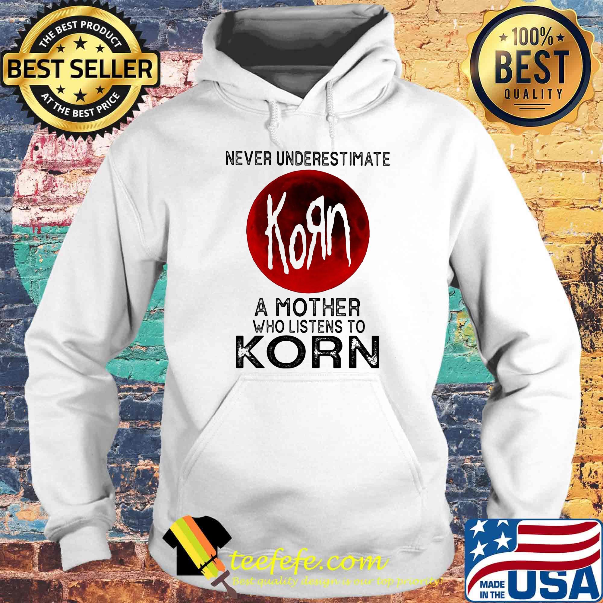 Never underestimate a mother who listens to korn sunset s Hoodie Never underestimate a mother who listens to korn sunset s Hoodie