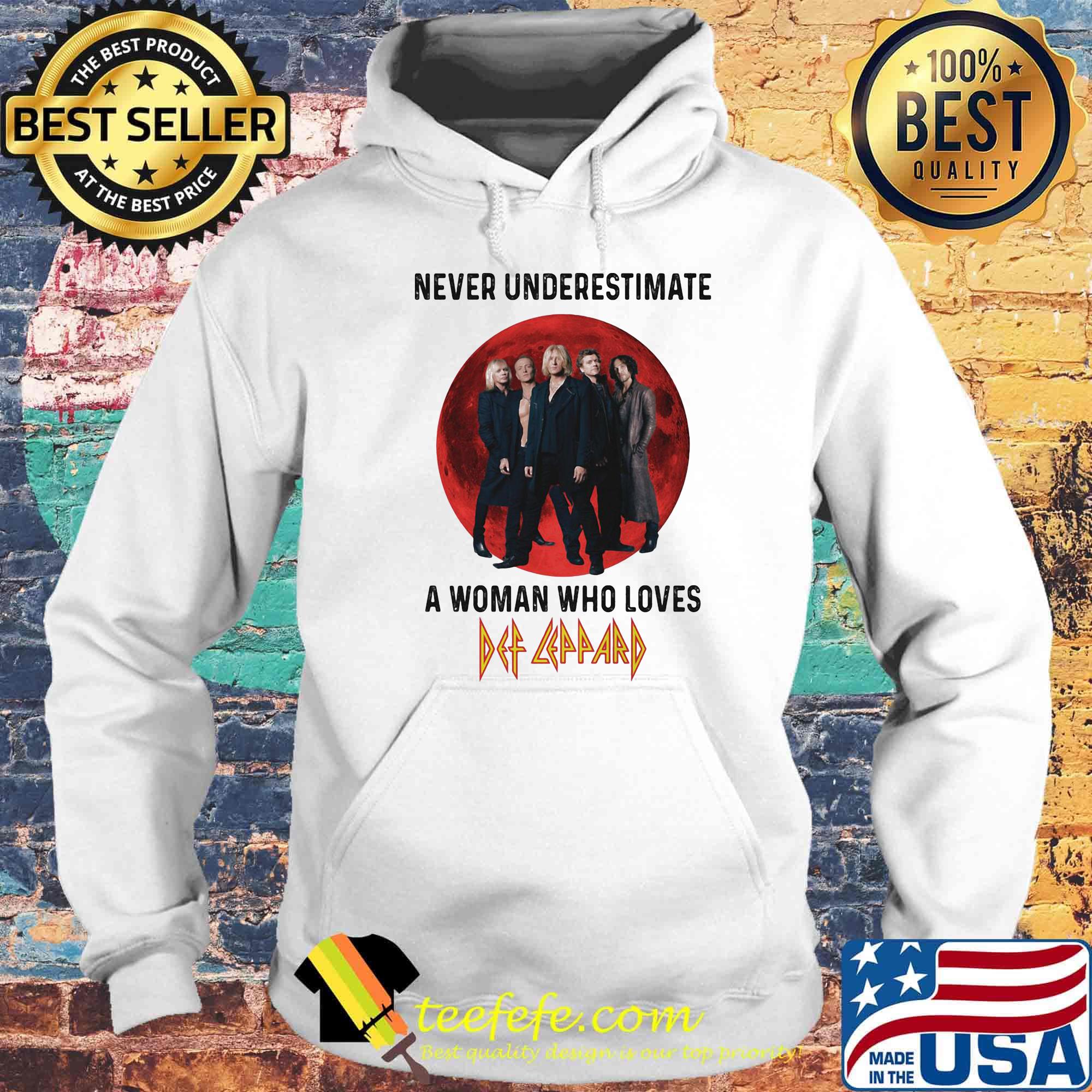 Never underestimate a woman who loves def leppard sunset s Hoodie Never underestimate a woman who loves def leppard sunset s Hoodie