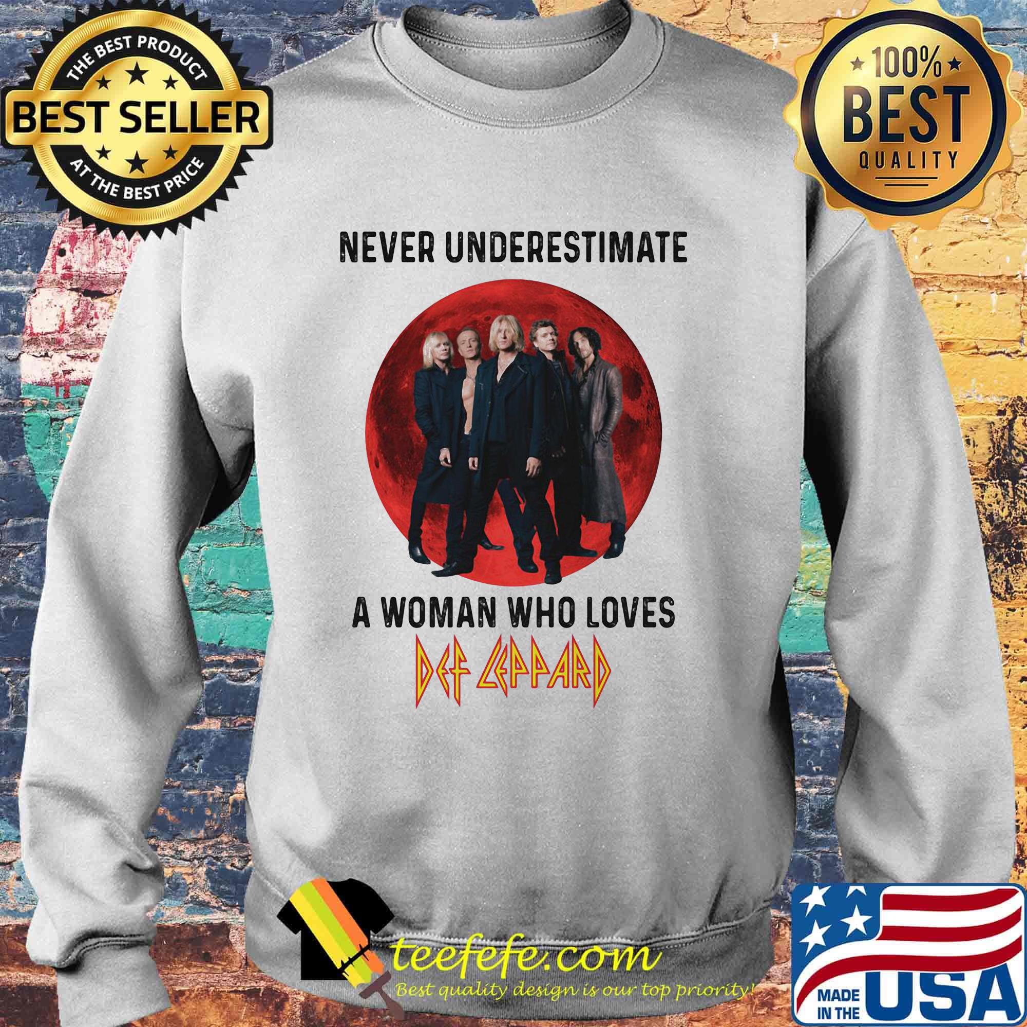 Never underestimate a woman who loves def leppard sunset s Sweater Never underestimate a woman who loves def leppard sunset s Sweater