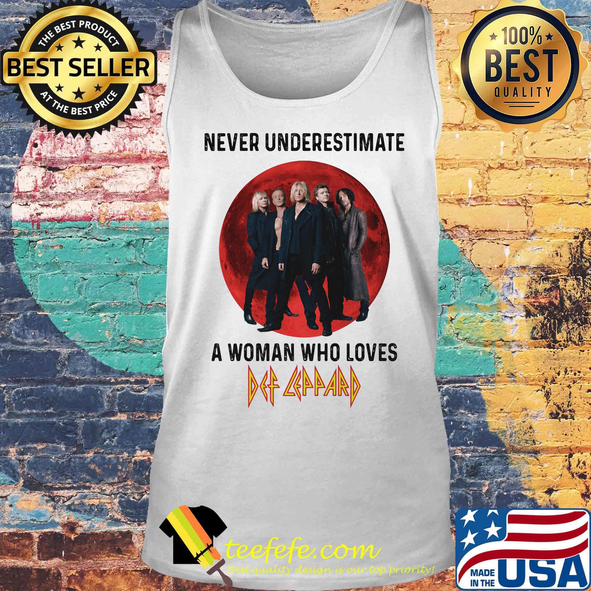 Never underestimate a woman who loves def leppard sunset s Tank top Never underestimate a woman who loves def leppard sunset s Tank top