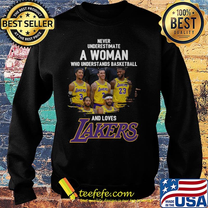 Never underestimate a woman who understands basketball and loves los angeles lakers s Sweater Never underestimate a woman who understands basketball and loves los angeles lakers s Sweater