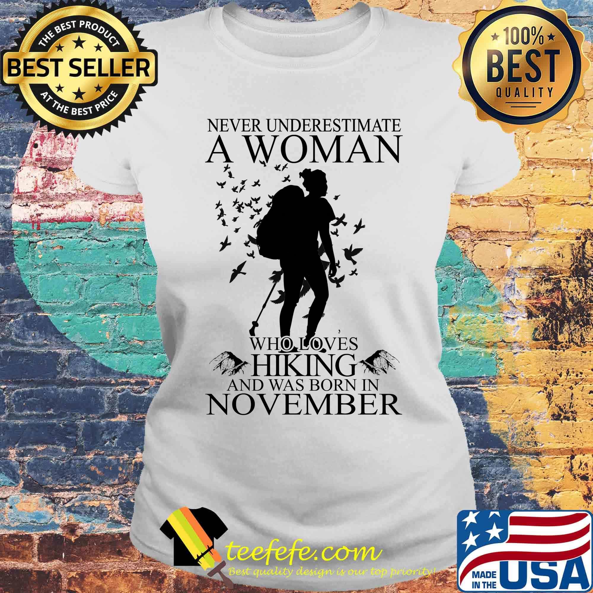 Never underestimate a woman with a guitar who was born in november s Laides tee Never underestimate a woman with a guitar who was born in november s Laides tee