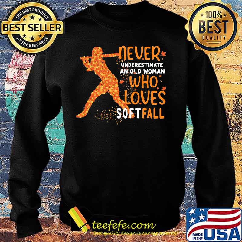 Never underestimate an old man who loves softball maple leaves s Sweater Never underestimate an old man who loves softball maple leaves s Sweater