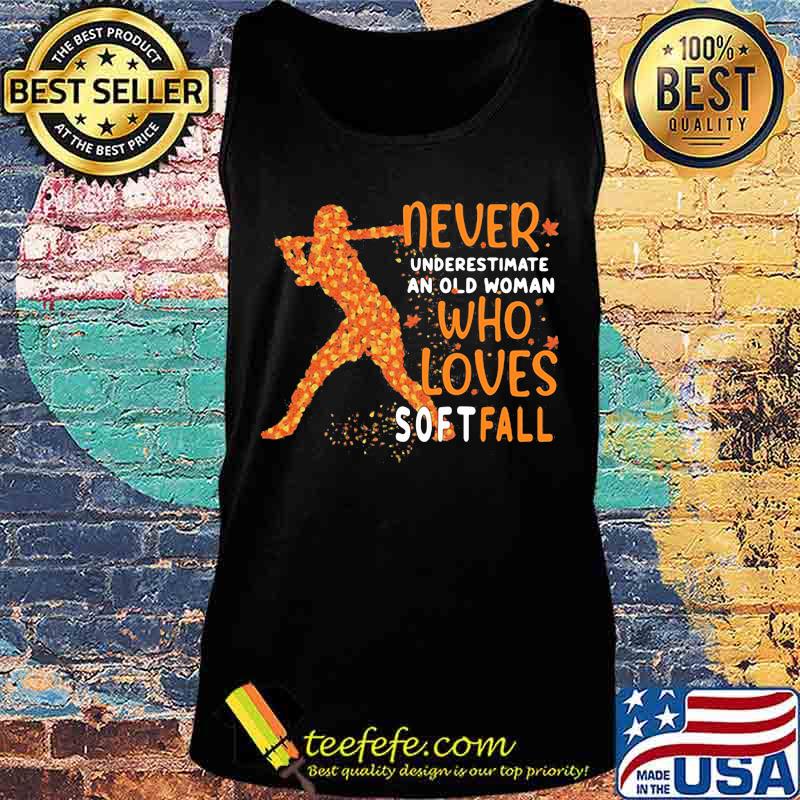 Never underestimate an old man who loves softball maple leaves s Tank top Never underestimate an old man who loves softball maple leaves s Tank top