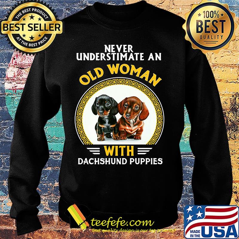 Never underestimate an old man with dachshund puppies s Sweater Never underestimate an old man with dachshund puppies s Sweater