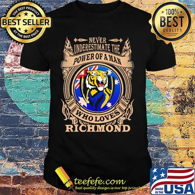 Never underestimate the power of a man who loves richmond shirt