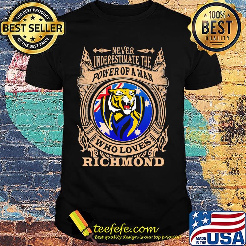 Never underestimate the power of a man who loves richmond shirt Never underestimate the power of a man who loves richmond shirt