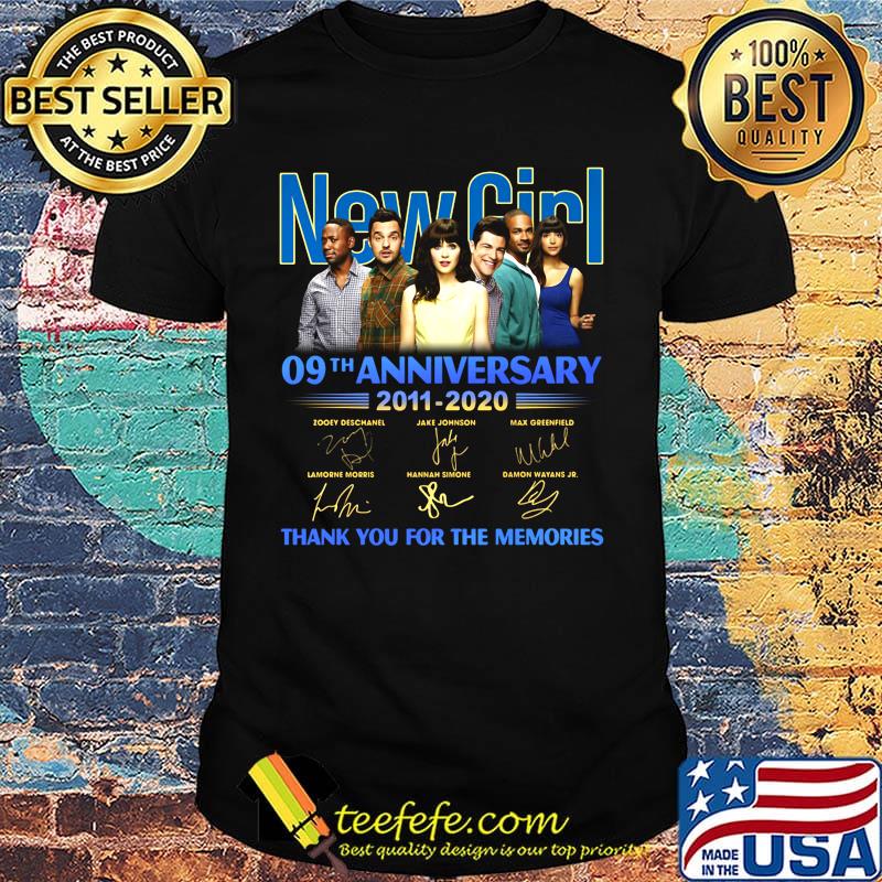 New girl 09th anniversary 2011 2020 thank you for the memories signatures shirt New girl 09th anniversary 2011 2020 thank you for the memories signatures shirt