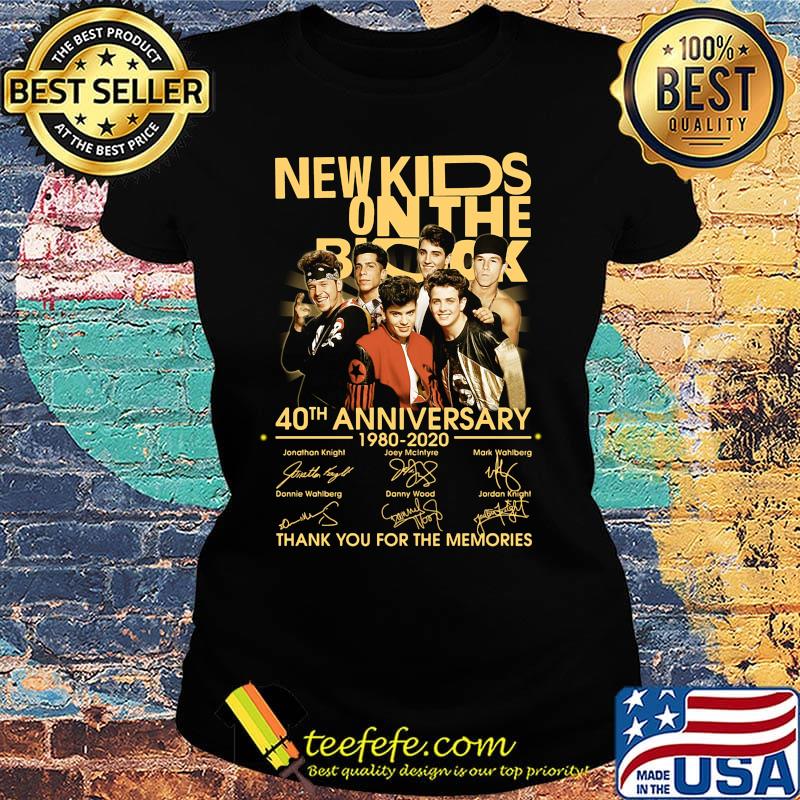 New kids on the rock 40th anniversary 19780 2020 thank you for the memories signatures s Ladies tee New kids on the rock 40th anniversary 19780 2020 thank you for the memories signatures s Ladies tee