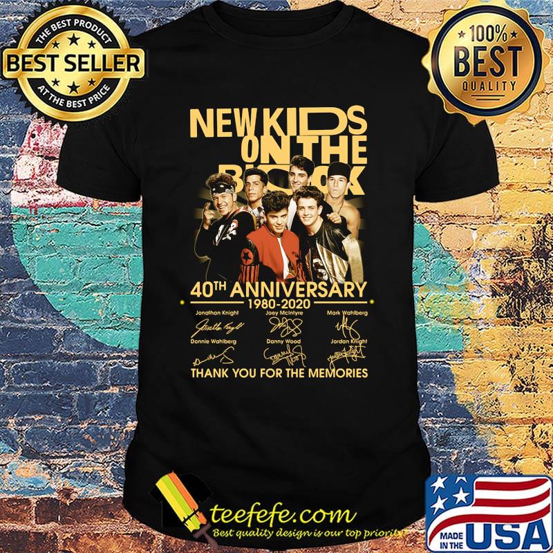New kids on the rock 40th anniversary 19780 2020 thank you for the memories signatures shirt New kids on the rock 40th anniversary 19780 2020 thank you for the memories signatures shirt