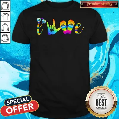 Nice LGBT Love Sign Language Camping Shirt