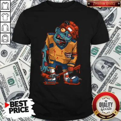 Nice Zombie Ice Hockey Player Halloween Trick Or Treating Shirt