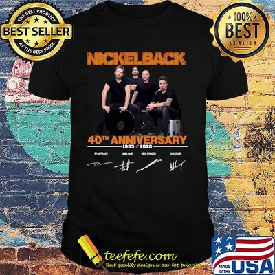 Nickelback band 40th anniversary 1995 2020 signatures shirt