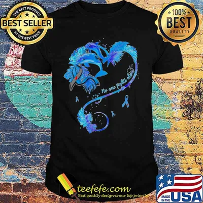 No one fights alone Love Dolphin Cancer awareness shirt