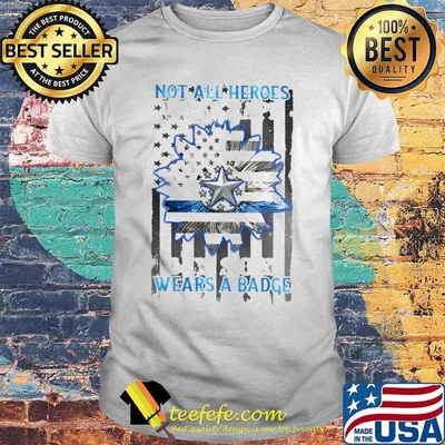 Not all heroes wears a badge Flower American Flag shirt