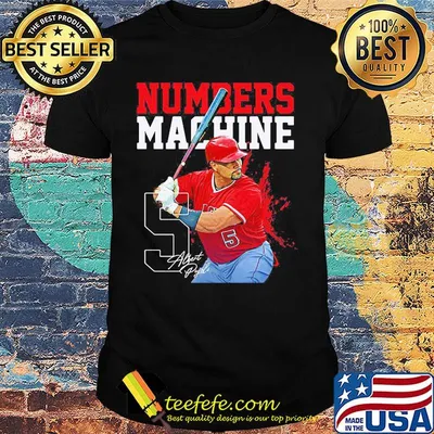 Numbers machine 5 albert pyles baseball team signature shirt