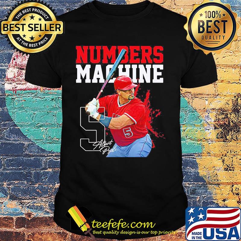 Numbers machine 5 albert pyles baseball team signature shirt