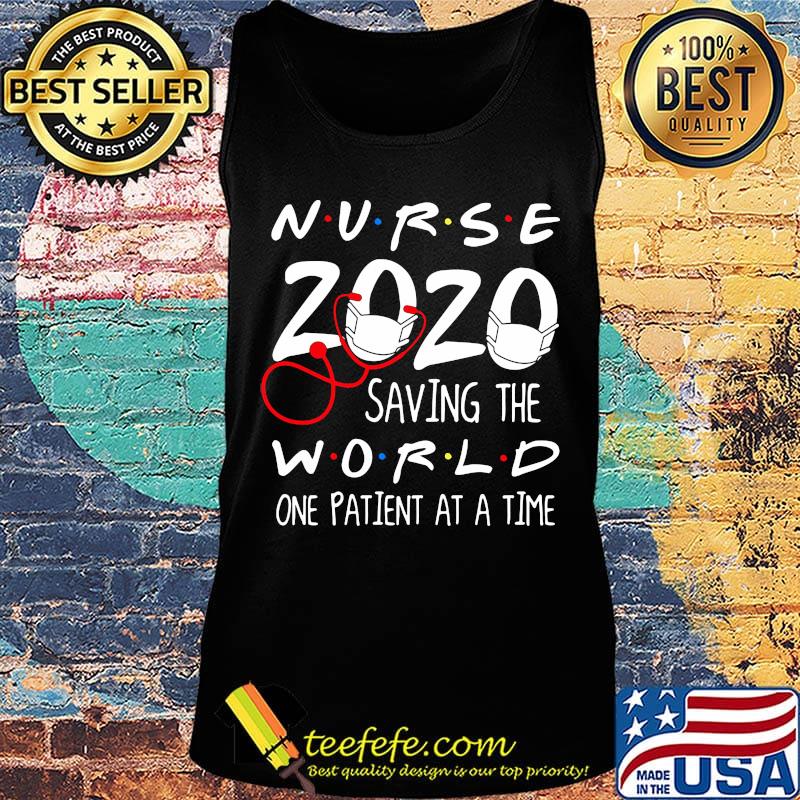 Nurse 2020 Saving The World One Patient At A Home Ear Piece Face Mark Shirt Tank top Nurse 2020 Saving The World One Patient At A Home Ear Piece Face Mark Shirt Tank top