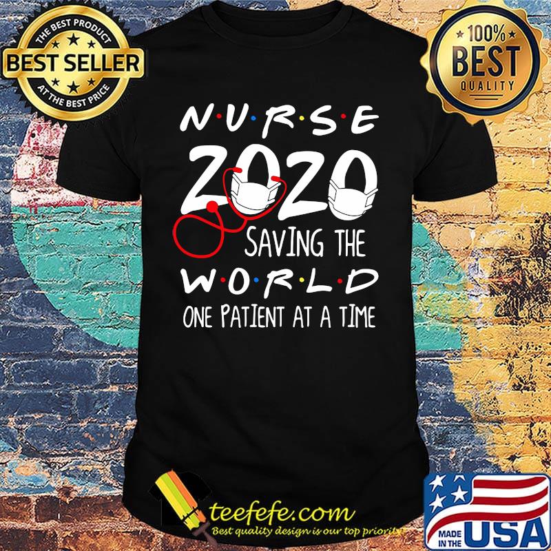 Nurse 2020 Saving The World One Patient At A Home Ear Piece Face Mark Shirt Nurse 2020 Saving The World One Patient At A Home Ear Piece Face Mark Shirt