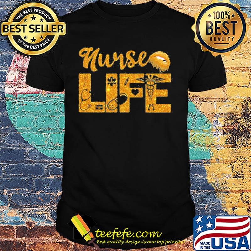 Nurse life lips diamond shirt
