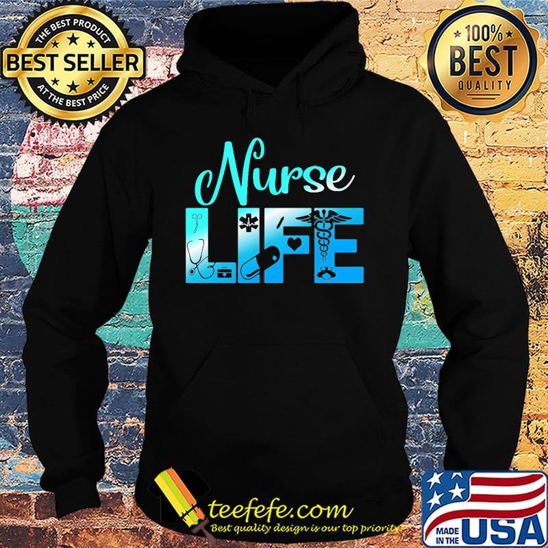 Nurse life medical logo heart medicine ear piece s Hoodie Nurse life medical logo heart medicine ear piece s Hoodie